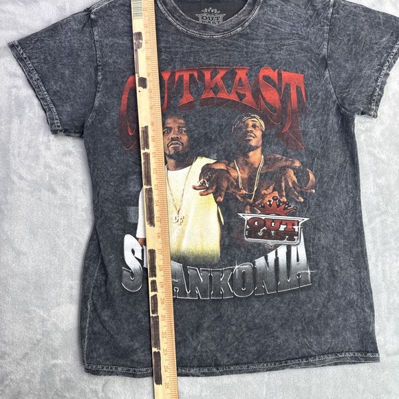 Outkast Shirt Black Stankonia Graphic Print Rap Hip Hop  Women's Acid Wash Sz S - Picture 8 of 10